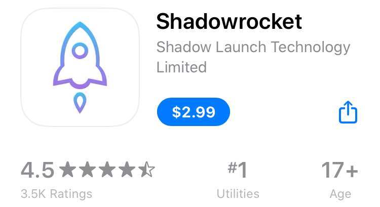 Shadowrocket小火箭iOS账号免费分享下载插图(1)
